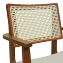 Ver imagem 6 de Banqueta Alta Bistrô Gus com Braços Madeira Maciça Encosto Telinha Assento Anatômico - Amêndoa Estof