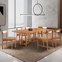 Ver imagem 4 de Sala de Jantar Mesa Flora 180cm Tampo Laminado Barril e 6 Cadeiras Noronha Premium Moderna Mobília