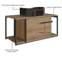 Ver imagem 4 de Gabinete para Banheiro Suspenso Industrial com Cuba Berlin Preta Mel