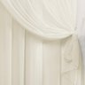 Cortina 4,00x2,80 Sala Quarto Cozinha Varão Voil Duplo:pérola - 4