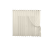 Cortina 4,00x2,80 Sala Quarto Cozinha Varão Voil Duplo:pérola - 1