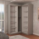 Ver imagem 5 de Guarda-roupa Solteiro Modulado Odisseia 5 Portas 12 Prateleiras com Espelho Onix - Panorama Móveis