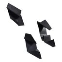 Ver imagem 1 de Ornamento Kit Decoração 3 Esculturas Parede Moderno e Casual Exclusivo Home Decor Preto