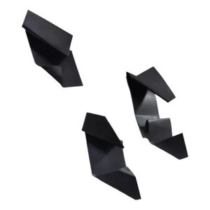 Ornamento Kit Decoração 3 Esculturas Parede Moderno e Casual Exclusivo Home Decor Preto