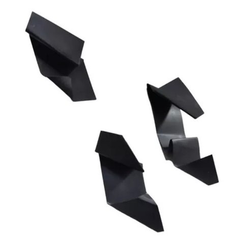 Ornamento Kit Decoração 3 Esculturas Parede Moderno e Casual Exclusivo Home Decor Preto