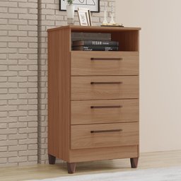 Cômoda Star 100% Mdf Tuboarte 4 Gavetas 1 Deck - 3