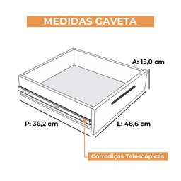 Cômoda Star 100% Mdf Tuboarte 4 Gavetas 1 Deck - 4