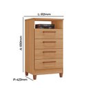 Ver imagem 2 de Cômoda Orion 100% MDF 4 Gavetas 1 Deck