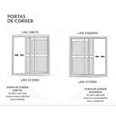 Ver imagem 4 de Porta de Aço Galvanizado Preta 03 Folhas Direita - 210x150