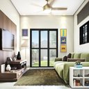 Ver imagem 2 de Porta de Aço Galvanizado Preta 03 Folhas Direita - 210x150