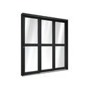 Ver imagem 1 de Porta de Aço Galvanizado Preta 03 Folhas Direita - 210x150