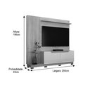 Ver imagem 3 de Home Theatre Elegance Design Sala de Tv Comfort Cor:off White/cinamomo