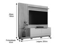 Ver imagem 3 de Home Theatre Elegance Design Sala de Tv Comfort Cor:off White/cinamomo