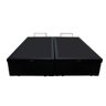 Cama Box Baú Blindado Casal Bipartido King Design Sintético Preto 138x188x41 - 2