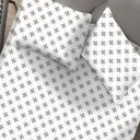 Ver imagem 1 de Jogo de Cama Casal Portallar Elegance Percal 150 Fios 100% Algodão Estampado Ana 3 Peças Branco