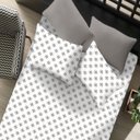 Ver imagem 2 de Jogo de Cama Casal Portallar Elegance Percal 150 Fios 100% Algodão Estampado Ana 3 Peças Branco