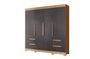 Ver imagem 2 de Guarda Roupa Vivacce 4 Portas e 4 Gavetas Nature/Titanium - Albatroz