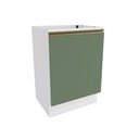 Ver imagem 1 de Balcão Celeste Kappesberg 100% Mdf 1 Porta Branco/verde 60cm