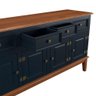 Balcão de Madeira Maciça 4 Portas e 4 Gavetas - Azul Petróleo - 4