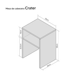 Mesa de Cabeceira Freijo Cama Solteiro Quarto Sala 35x50cm - 3
