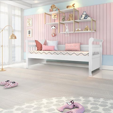 Cama Babá Júlia Branco Brilho Carolina Baby