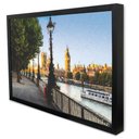 Ver imagem 3 de Quadro Decorativo Caixa Cidade Londres - Big Bem Tacolado Moldura Caixa 3cm Madeira com Vidro 60 X 9