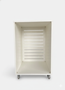 Ver imagem 3 de Armário Botijao de Gas Gabinete P com Rodinhas MDF-Organizador Multiuso Lavanderia e Cozinha -Branco