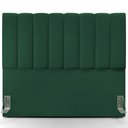 Ver imagem 2 de Kit Cabeceira Cama Box Queen 160cm Calçadeira Baú Dália W01 Suede Verde Musgo - Lyam Decor