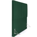 Ver imagem 4 de Kit Cabeceira Cama Box Queen 160cm Calçadeira Baú Dália W01 Suede Verde Musgo - Lyam Decor