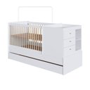 Ver imagem 2 de Berço Cama com Cômoda e Cama Auxiliar Branco Completa Móveis