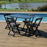 Conjunto Mesa Bar 1,2x70 com 4 Cadeiras Dobráveis em Madeira - 6