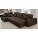 Ver imagem 1 de Sofá de Canto Retrátil e Reclinável com Molas 3,40x2,00 Esq Berlim Suede Mirra Decor