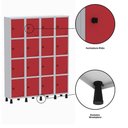 Ver imagem 7 de Roupeiro Aço Linha Light 16 Portas - GR304-16 Cinza-Vermelho