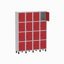 Ver imagem 4 de Roupeiro Aço Linha Light 16 Portas - GR304-16 Cinza-Vermelho