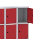 Ver imagem 6 de Roupeiro Aço Linha Light 16 Portas - GR304-16 Cinza-Vermelho