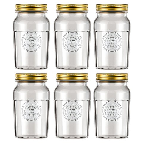 Kit 6 Pote Americano Vintage 1 Litro Nadir Figueiredo