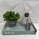 Ver imagem 4 de Kit livro Decoração Luxo + vaso cinza + difusor de vidro