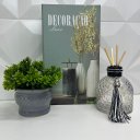 Ver imagem 2 de Kit livro Decoração Luxo + vaso cinza + difusor de vidro