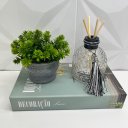 Ver imagem 3 de Kit livro Decoração Luxo + vaso cinza + difusor de vidro