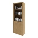 Ver imagem 2 de Armário Estante Multiuso para Livros Escritório Cozinha 2 Portas e 5 Prateleiras Me4110 Tecnomobili