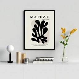 Quadro Matisse - Papiers Découpés 24x18cm - com Vidro:madeira Preta - 2