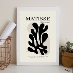 Quadro Matisse - Papiers Découpés 24x18cm - com Vidro:madeira Preta - 1
