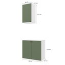 Ver imagem 4 de Conjunto para Banheiro com Aéreo Kappesberg Celeste 2 Peças Branco/verde 80cm