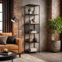 Ver imagem 1 de Estante Alta de Ponta Fina Livreiro Industrial Decorativa:preta