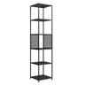 Estante Alta de Ponta Fina Livreiro Industrial Decorativa:preta - 5