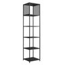 Estante Alta de Ponta Fina Livreiro Industrial Decorativa:preta - 6