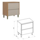 Ver imagem 5 de Cozinha Modulada Alluere 20 Portas 4 Gavetas MDF Amadeirado e Cinza Linea Brasil
