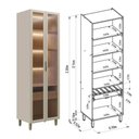 Ver imagem 4 de Cozinha Modulada Alluere 20 Portas 4 Gavetas MDF Amadeirado e Cinza Linea Brasil