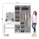 Ver imagem 2 de Guarda-Roupa Casal 3 Portas com Penteadeira Jabuticaba Yescasa