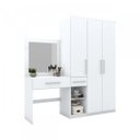 Ver imagem 4 de Guarda-Roupa Casal 3 Portas com Penteadeira Jabuticaba Yescasa